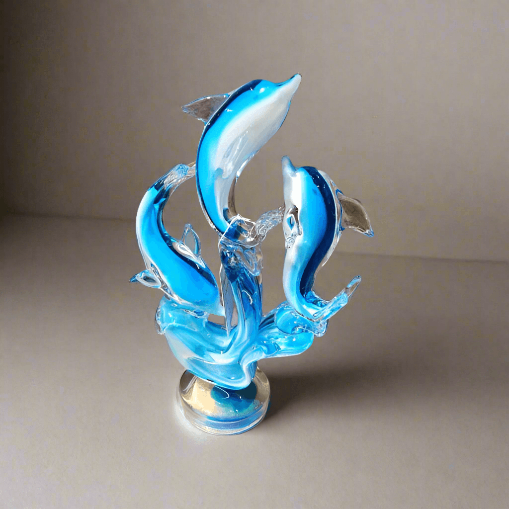MURANO GLASS DOLPHIN POD